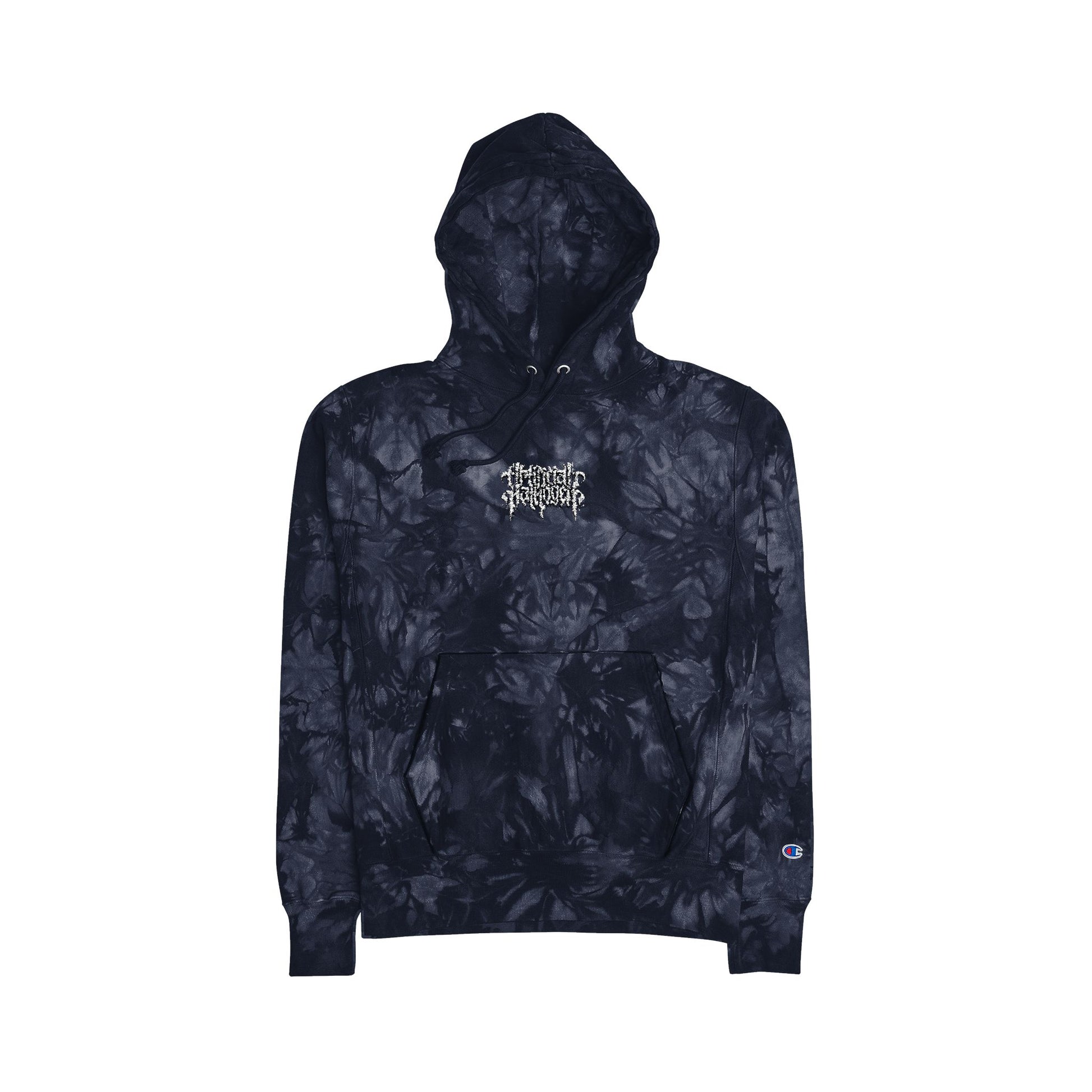 ARTIFICIAL PATHOGEN "CHAMPION" TIE DYE HOODIE WITH EMBROIDERED LOGO