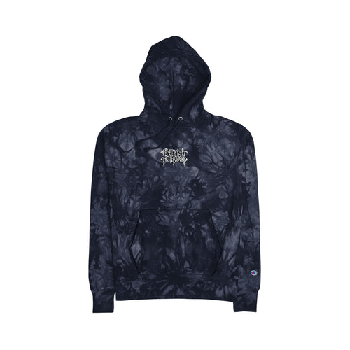 ARTIFICIAL PATHOGEN "CHAMPION" TIE DYE HOODIE WITH EMBROIDERED LOGO